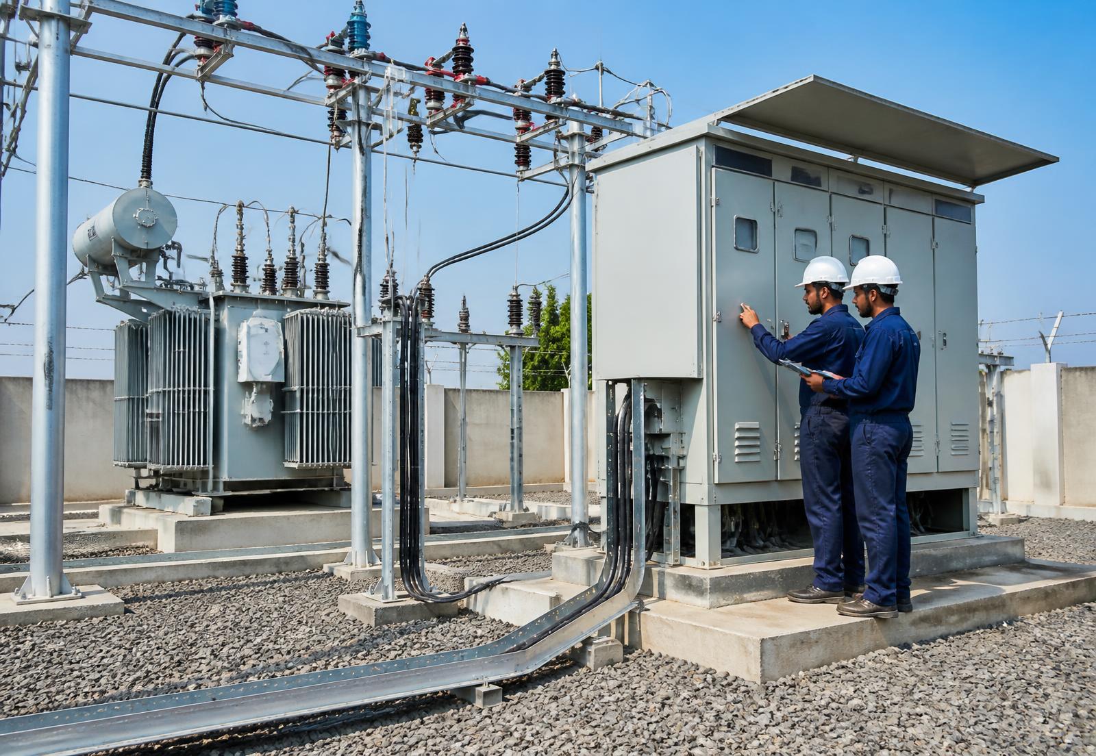33 kV substation and transformer installation executed by M&J Electronix in Andhra Pradesh